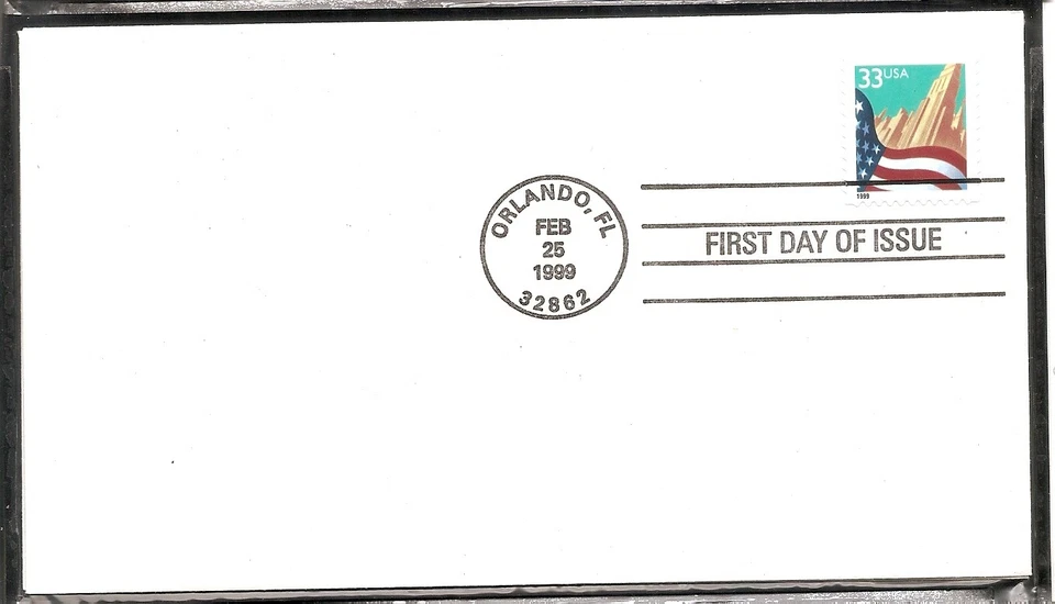 US SC # 3278 Flag Over City FDC.  Ready For Cachet - Image 1 of 1