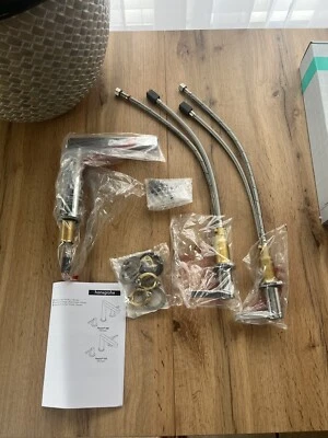 Hansgrohe 76034001 Finoris 1,2 галл/мин разнесенный кран для ванной менее раскладывающийся слив - Изображение 1 из 3