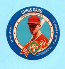 1990 King-B Jerky Third Annual Collector's Edition Discs # 10 Chris Sabo
