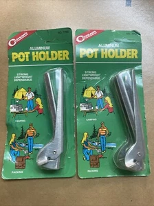 2-Vintage Aluminum Pot Holder, Clamp-on, Fits any size pot, cake pan, or tin can - Picture 1 of 3