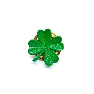 Shamrock Clover 4 Leaf Pin Lapel Enamel Collectible St. Patrick's - Picture 1 of 3