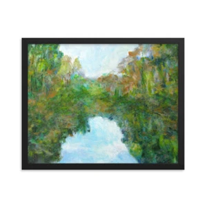 Framed Art Poster Print "Harvey Lake" Framed Print of Painting by Don Willis Jr - Picture 1 of 5