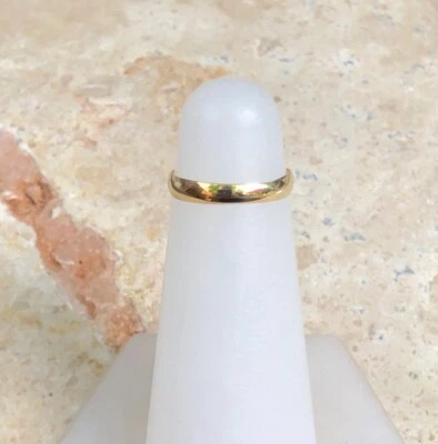 Anillo Puntera Banda Pulida Oro Amarillo 14KT Ajustable Talla Única NUEVO Brillante Liso Delgado Foto 1 de 3
