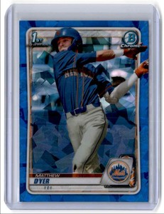 2020 Bowman Draft Chrome Sapphire Matthew Dyer New York Mets #BD-92