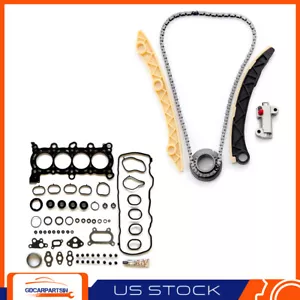 Full Gasket Set Timing Chain Kit For 06-11 Honda Civic 1.8L R18A1 - Imagen 1 de 7