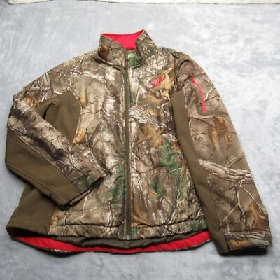 Chaqueta Realtree para mujer XL marrón camuflada softshell forrada bolsillos cremallera completa caza Foto 1 de 4