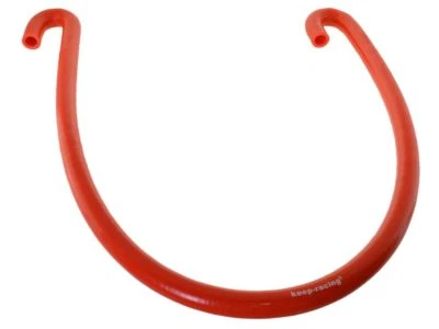 Kühlwasserschlauch Silikon, Gewebeschlauch, rot, 2 x 180°, 1200mm, keep-racing®