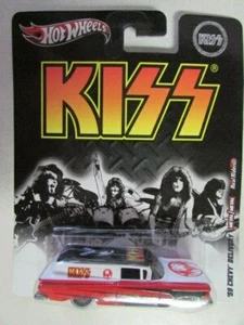 KISS~HOT WHEELS '59 CHEVY DELIVERY REAL RIDERS W6649-0910 ASST.V2184 NEW ON CARD - Picture 1 of 6