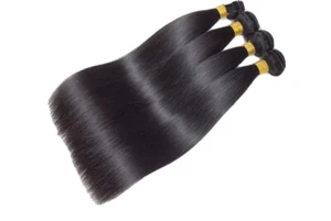 Bundles 100% Real Human Hair Bundles Brazilian Hair Extensions Straight 8-30inch - Picture 1 of 4