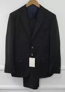 Herren Suitsupply Anzug Napoli Schwarz Reine Wolle S110 Reda Größe EU48 UK/US38 - Bild 1 von 14