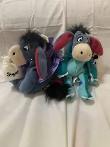 Disney Mouseketoys Set of 2 Plush Eeyore Sugar Plum Fairy & Dinosaur NWT - Picture 1 of 9