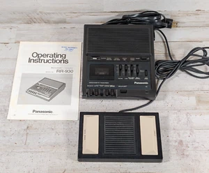 Vtg Panasonic RR-930 Microcassette Dictation Machine w Food Pedals Manual READ - Picture 1 of 11
