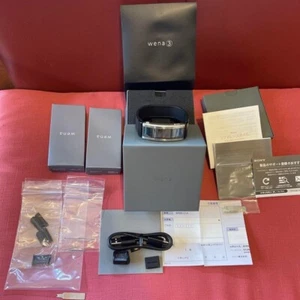 Sony Wena 3 WNW 21A Smart Band Set Black Rubber with 20mm End Piece and Box - Zdjęcie 1 z 6