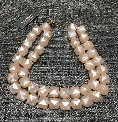 Collar llamativo con cuentas rosa rubor audaz SUGARFIX de Baublebar 16 pulgadas Ajustable Foto 1 de 4