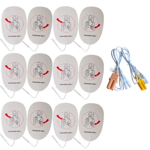 6 pares de almohadillas de repuesto de entrenamiento DEA para adultos XFT AED + 2 cables - Imagen 1 de 8