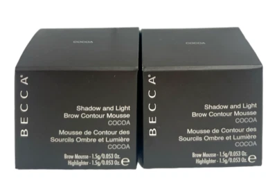 Becca Shadow And Light Brow Contour Mousse (1.5g/0.053oz/Cacao) Lote de 2, Nuevo Foto 1 de 2