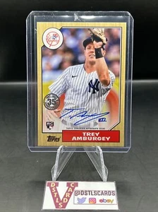 2022 Topps - TREY AMBURGEY '87 RETRO ROOKIE AUTO #87BA-TAA New York Yankees - Picture 1 of 3