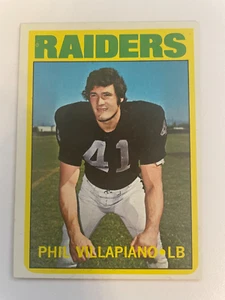 1972 Topps #108 Phil Villapiano Oakland Raiders - Foto 1 di 2