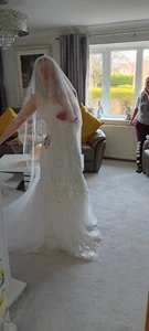 mori lee mermaid white wedding dress 2820 size 10 - Picture 1 of 3