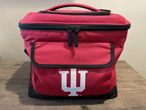 Rawlings NCAA Indiana University 24 Cans Insulated Cooler Bag With Strap Cover