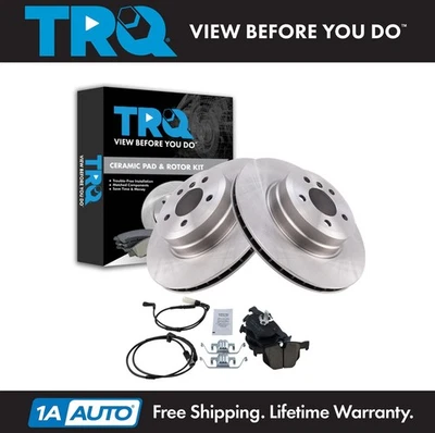 Kit de pastillas de freno trasero y rotor TRQ rotor de freno para BMW X6 2009 Foto 1 de 4