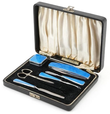 Juego de manicura Art Deco esmalte guilloche Foto 1 de 4