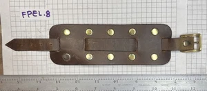 Pulsera de cuero genuino con accesorios de acero - Hecha en EE. UU. - Imagen 1 de 8