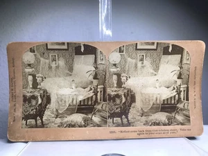 Tarjeta antigua Stereoview ~ Davis Kilburn 1899 ~ 12901 madre hijo fantasma espíritu - Imagen 1 de 9