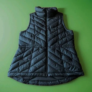 Duluth Trading Pertex Vest Womens Sz Lrg Black Duck Down Fill Zip Pockets EUC - Picture 1 of 10