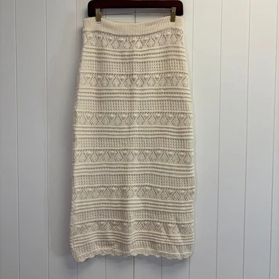 Unbranded Womens Boho Festival Crochet Knit Skirt Size M/L Stretchy Beach Indie - Image 1 of 4