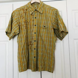 Mountain Hardware short sleeve shirt multicolor plaid cotton pearl snaps large - Picture 1 of 3