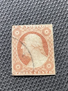Antike US Briefmarke Scott #11 Type 1 George Washington Fine Used - Bild 1 von 2