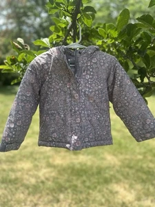 Columbia Kids Girls Gray & Pink Floral | Horizon Ride Snow Jacket | 3T - Picture 1 of 6