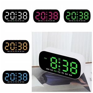 Large Display Digital Alarm Clock Temperature Display Table Clock  Date Display - Picture 1 of 17