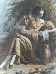 Antigua pintura acuarela - firmada W E Frost 1834 - Imagen 1 de 24