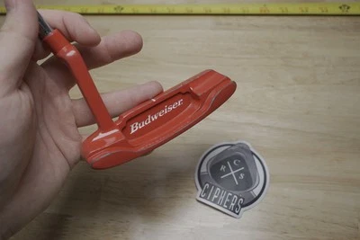Vintage Tournament Budweiser putter 34" shaft golf club with par line grip - Image 1 of 4