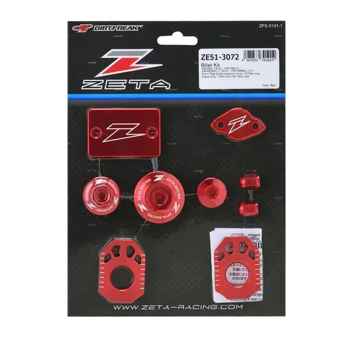 Kit de vestir de aluminio Zeta Billet rojo para Honda CRF250L 21 Foto 1 de 3