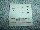 Monogramm Aufkleber für Ford F-350 Duallie