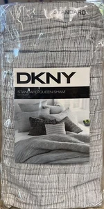 DKNY City Pleat Grey Standard Sham Pillow Sham Donna Karan - Picture 1 of 1