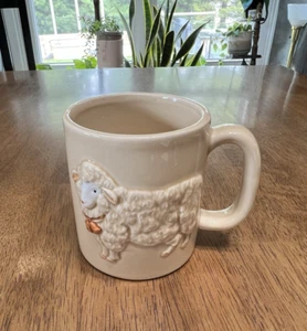 Vintage Otagiri Japan Coffee Tea Mug Cup With Embossed Sheep - Picture 1 of 8