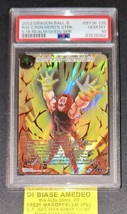 DRAGONBALL PSA 10 REALM OF THE GODS - CRIMSON HERO’S STRIKE BT6-125 SPR REALM/G - Bild 1 von 12