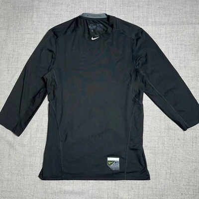 耐克 Pro Combat Hypercool 修身 3/4 袖上衣巴塞尔衬衫男式 S 码 — 第 1/4 张图片