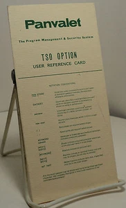 Panvalet - TSO Option User Reference Card - folding card - 1974 - TSOUP8M-7408 - Foto 1 di 1