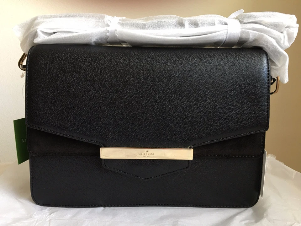 Kate Spade Carmel Court Kaela Black Leather Crossbody Handbag Pxru6938