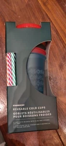 NEW Starbucks 2019 Fall Winter Holiday Christmas REUSABLE COLD CUPS 6 pack - Bild 1 von 2