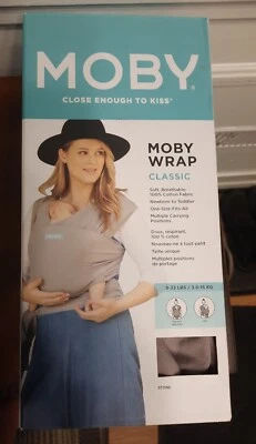 Portabebés Moby Classic Wrap - Gris piedra - 100 % algodón tiene capacidad para 8-33 libras  Foto 1 de 4