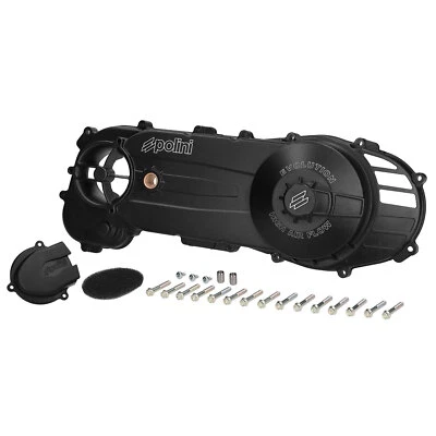 MF7437 Coperchio Trasmissione Polini Carter Lungo Piaggio NRG Runner Typhoon - Immagine 1 di 4