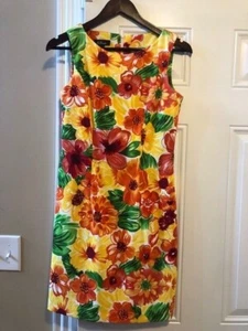 AGB Women's Sheath Dress Vibrant Print Size 4 Aloha Floral Colorful Summer EUC - Picture 1 of 6