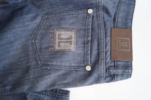 JETTE JOOP middle waist straight stretch lady jeans pants 34 W27 L30 dark blue TOP - Picture 1 of 9