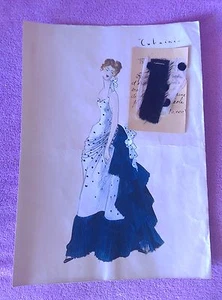Drawing Original & Show Of Fashion Of Presigiosa And Selecta House Maggy Rouff - Picture 1 of 1